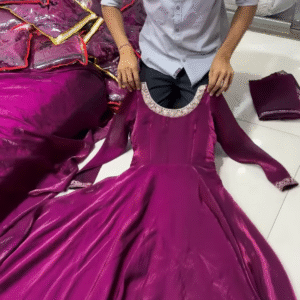 Women Georgette Kurta Sharara Dupatta Set