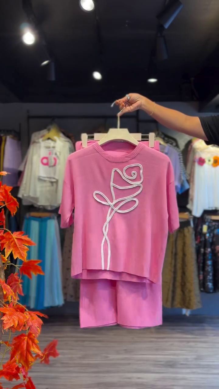 Rose Crest Co-ord in Blush Pink