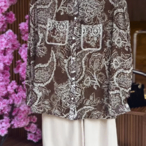 Paisley Pocket Shirt & Cream Shorts