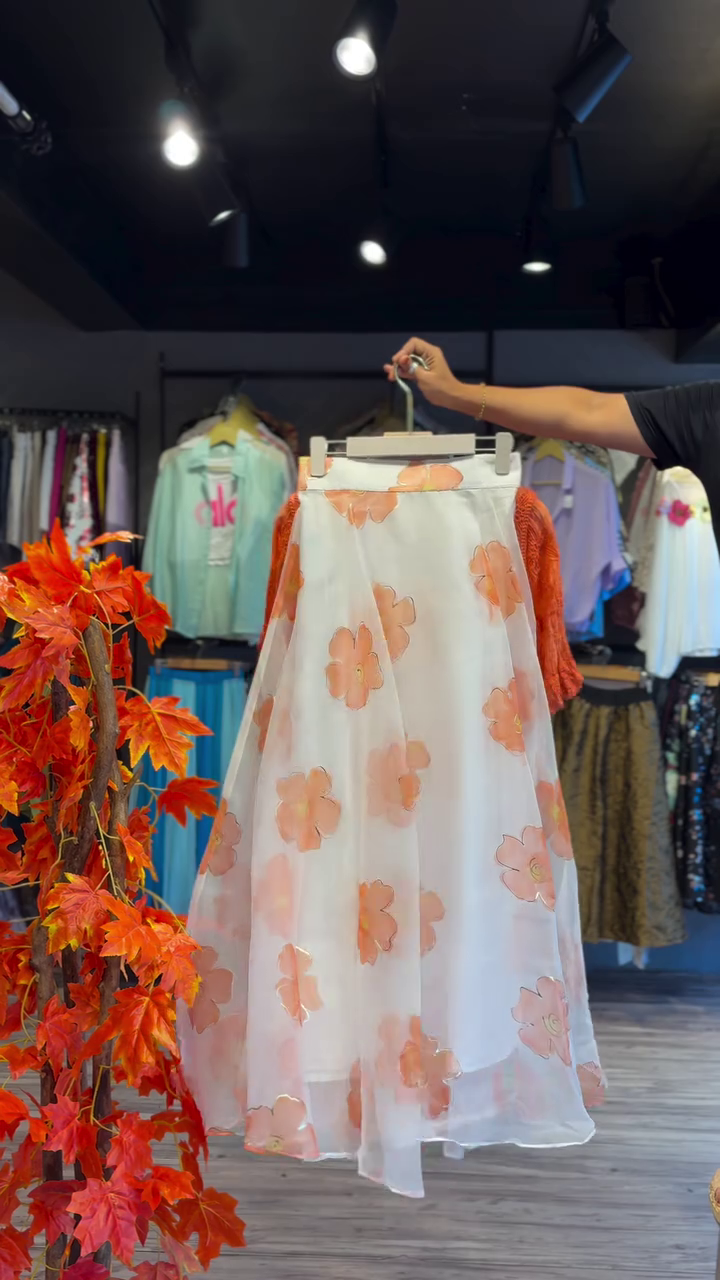 Ember Lace Blouse & Floral Sheer Skirt - Image 2