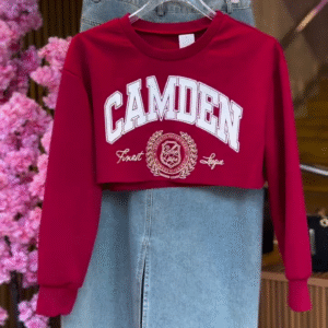 Ruched Petal Top & Shimmer Skirt in Blush Pink