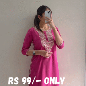 Embroidered Long Kurta – 7 Elegant Colors