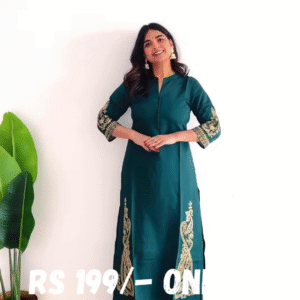 Elegant Embroidered Kurta Set – 6 Stunning Colors