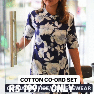 Elegant Floral Shirt Kurti Set – Chic & Comfortable Everyday Wear