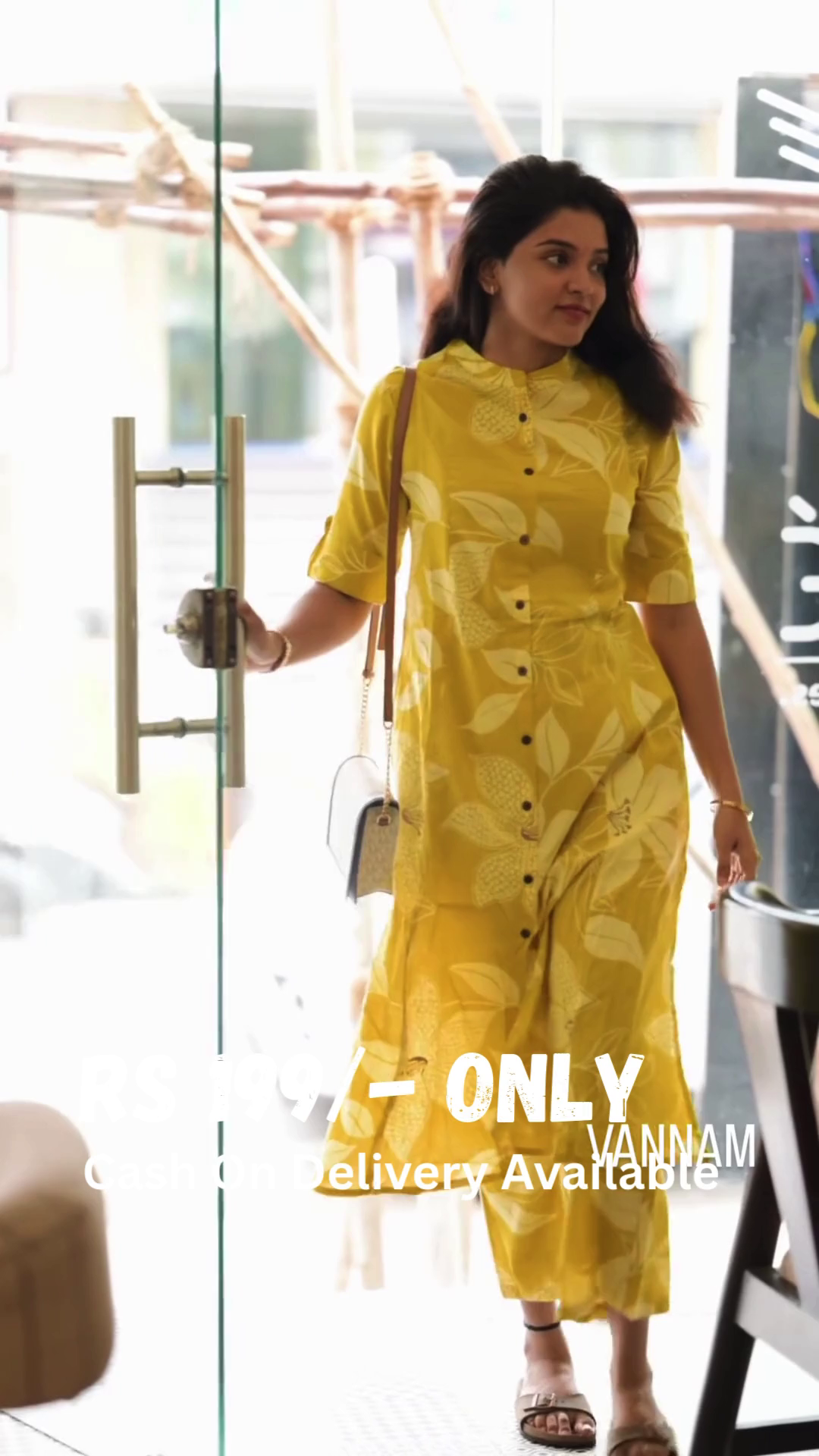 Sunshine Yellow Floral Kurti Set – Radiate Elegance & Comfort