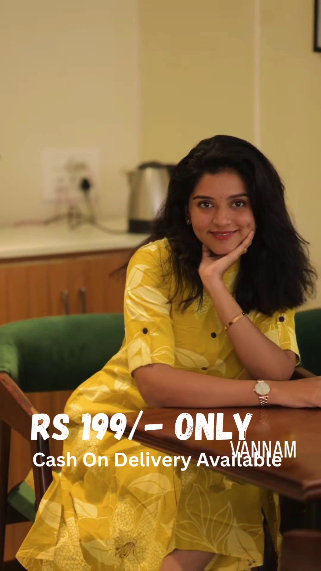 Sunshine Yellow Floral Kurti Set – Radiate Elegance & Comfort - Image 2