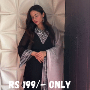 Black Elegance Embroidered Suit – A Timeless Statement