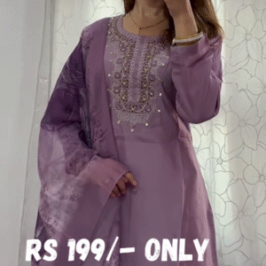 Lavender Luxe Embroidered Suit – Elegance in Every Thread