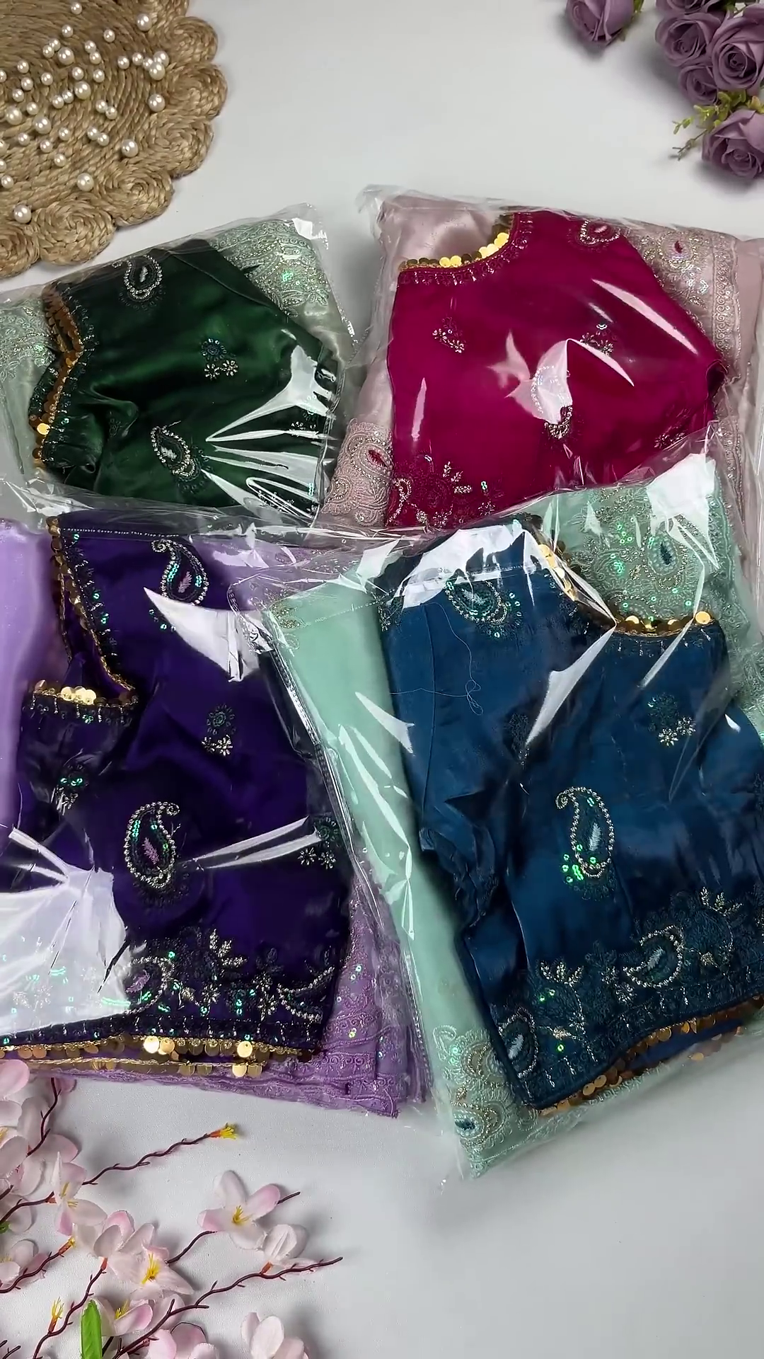 Premium Maroon & Antique Gold Heavy Embroidered Designer Blouse with Dupatta Set - Image 2