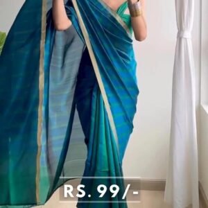 Women Soft Silk Saree with Contrast Border