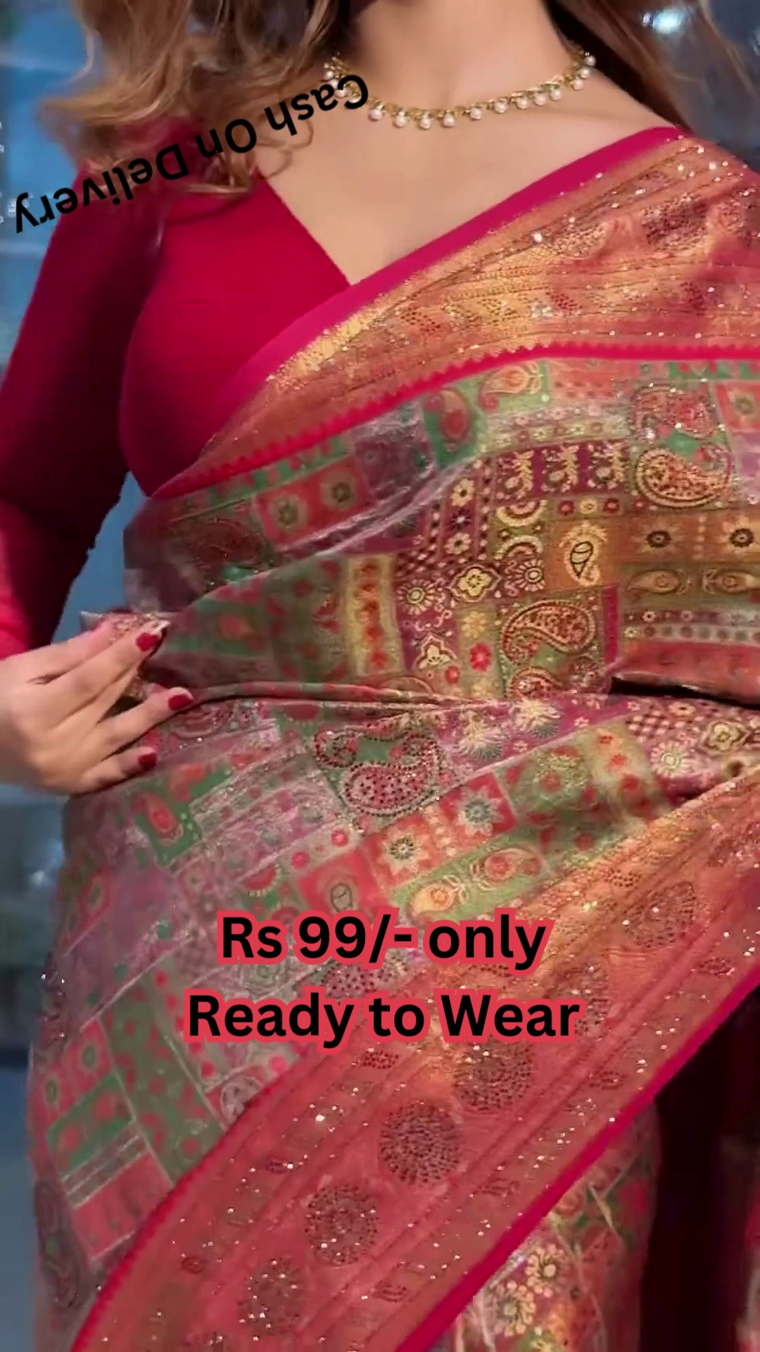 Eclectic Heritage: Multi-Tone Printed Saree with Paisleys - Image 2