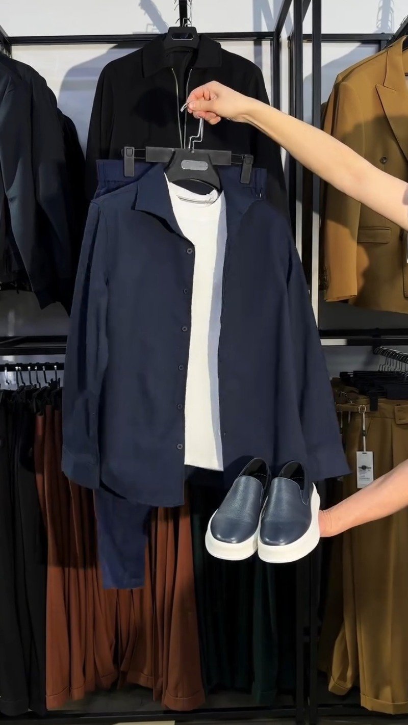 Modern Minimalist Casual Co-ord Set β Available in Brown, Black, White & Navy - Image 8