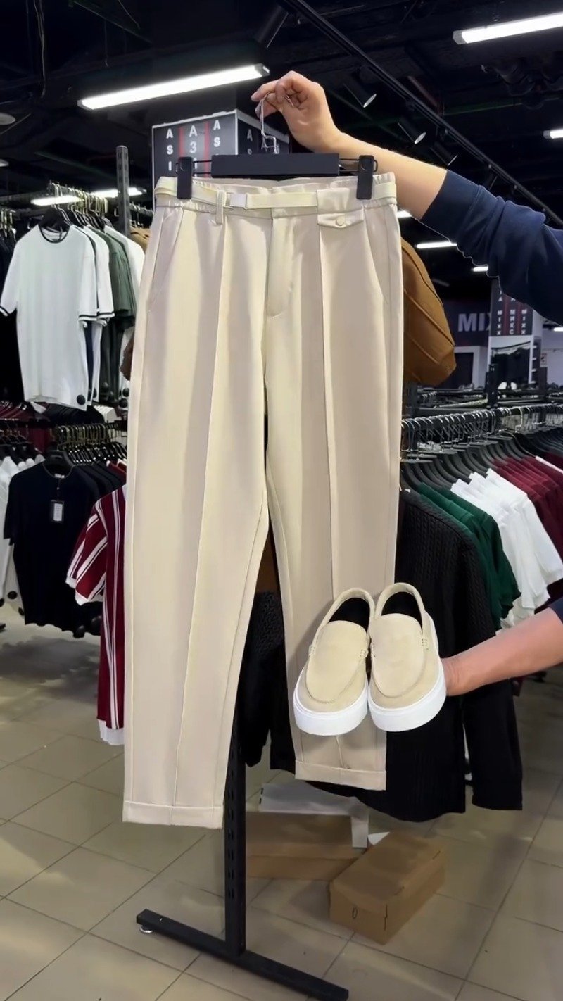 Minimalist Ribbed Knit Tee & Trouser Co-ord Set β Available in White, Brown, & Maroon - Image 4