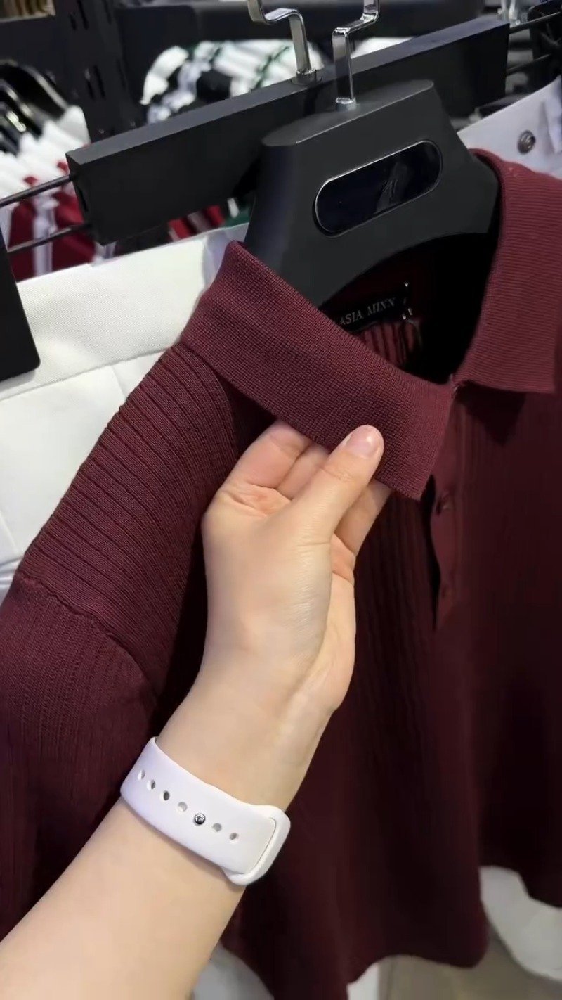 Sophisticated Ribbed Polo & Slip-On Ensemble โ Available in Maroon & White - Image 2