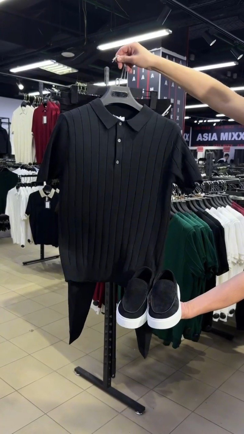 Modern Minimalist Ribbed Knit Polo & Trouser Co-ord Set β Available in Black, Brown & Burgundy