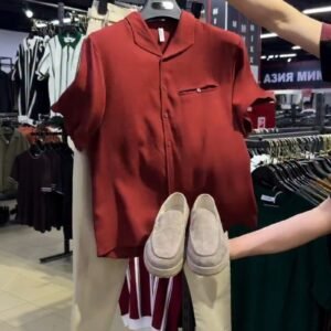 Rustic Earth Short-Sleeved Casual Co-ord Set – Available in Terracotta & Beige Tones