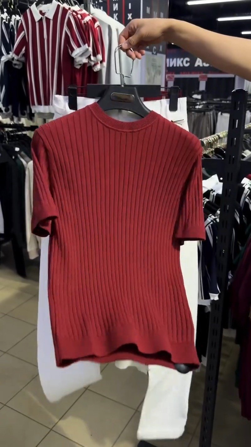 Minimalist Ribbed Knit Tee and Tailored Trouser Co-ord Set โ Available in Deep Maroon & Classic White - Image 3