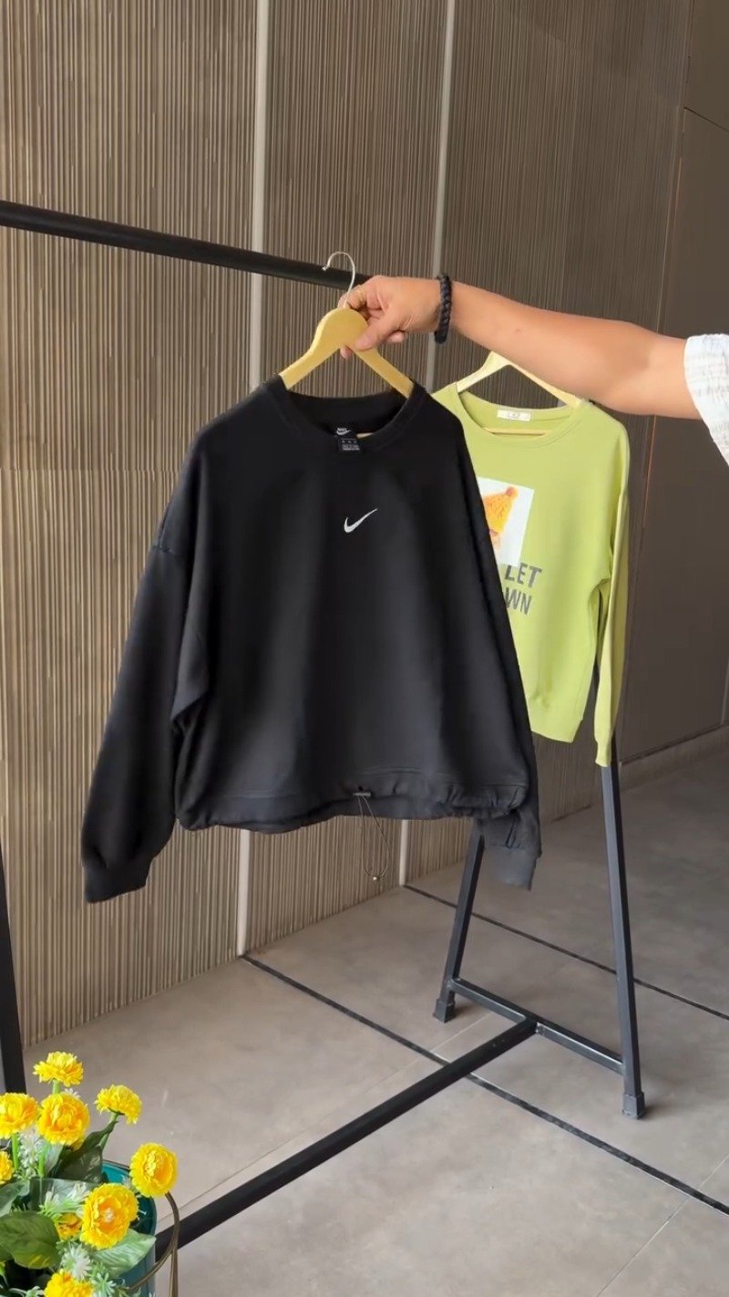 Contemporary Chic Cropped Pullovers & Hoodies Collection β Available in Pink, Olive Green, Beige, Navy Blue, Grey, & Tan - Image 9