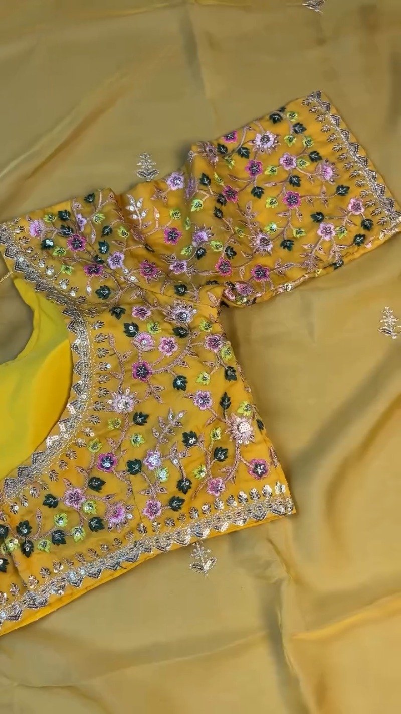 Sunshine Radiance Embroidered Silk Kurta & Dupatta Set - Image 10