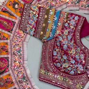 Opulent Festive Lehenga Set with Intricate Mirror Work – Available in Traditional Crimson & Pure Ivory