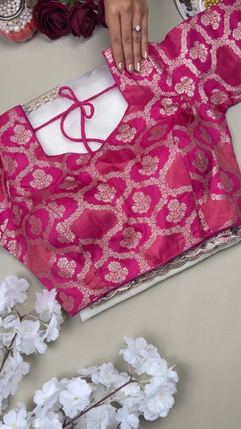 Elegant White & Fuchsia Embroidered Kurta Set โ A Celebration of Grace - Image 2